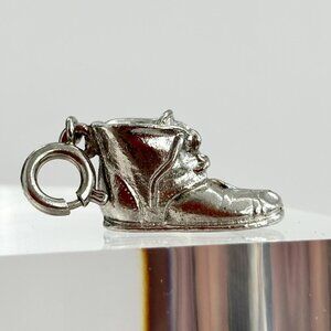 Silver Toned Tiny Dainty Sneaker Shoe Vintage Pendant | Charm | Trinket
